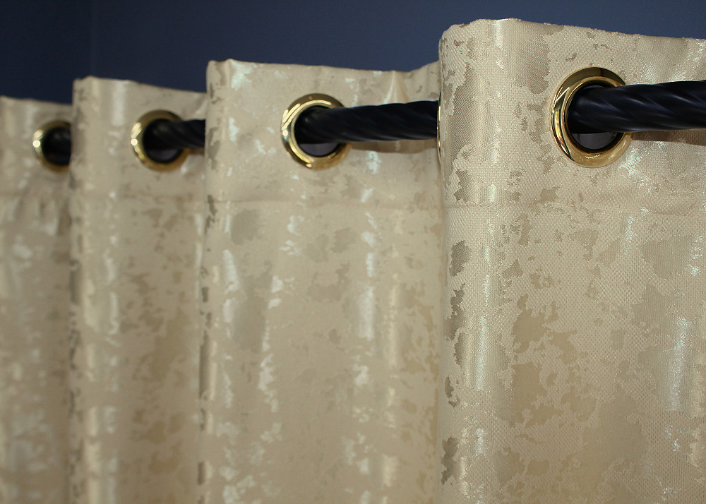 Комплект штор на люверсах VR-Textil Лен мрамор Pavliani ХО № 1270ш Бежевый 150х250 см 2 шт (37-0122) Киев - изображение 8