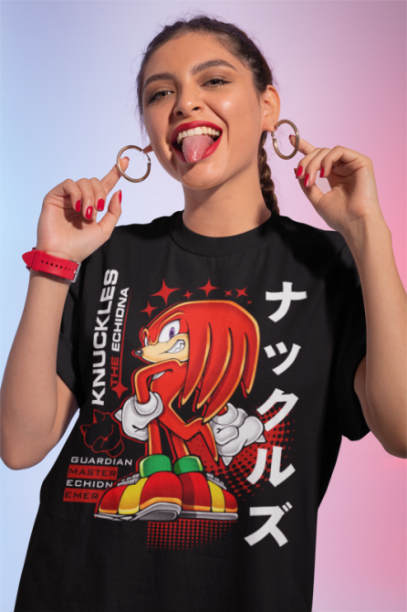 Футболка для мальчика аниме Кнукклес Екхидна Схадов Хедгехог оверсайз (рост от 165 до 180 ) Черний AnimeJ0016m Днепр - изображение 2