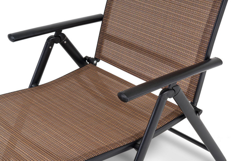 Садовий шезлонг з алюмінієвою рамою Di Volio Bolzano коричневий Киев - изображение 5