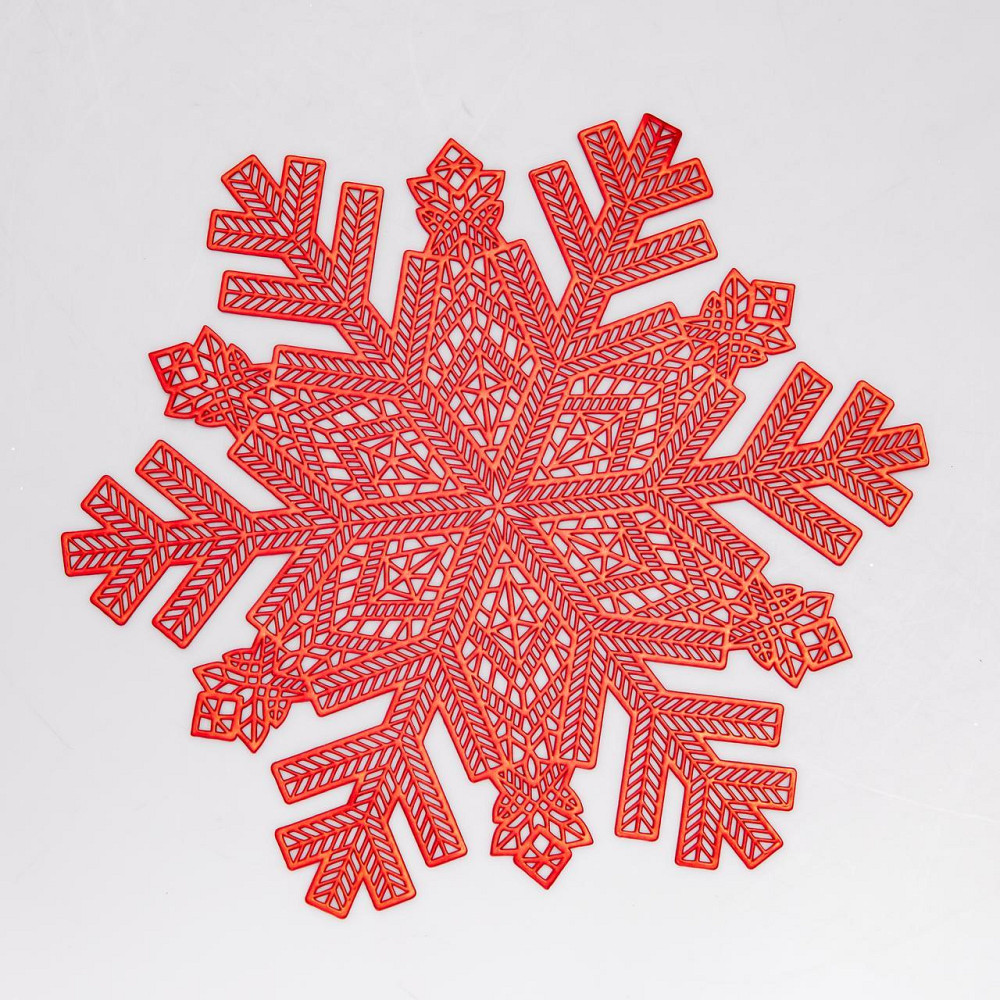 Коврик для столу Snowflake 38 см, червоне золото Київ - фото 1