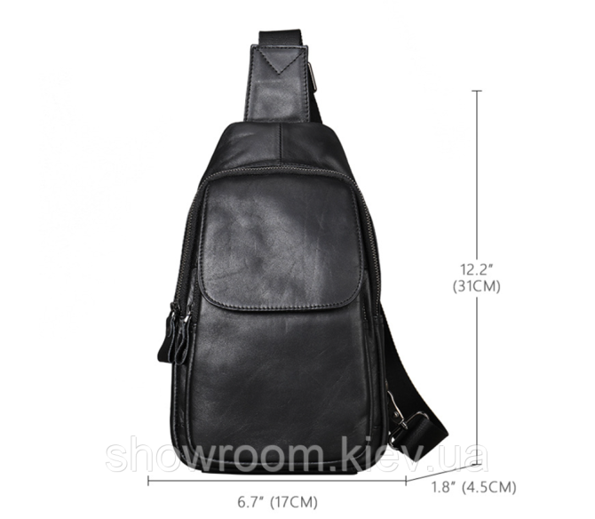 Кожаная сумка на грудь, слинг, бананка Leather Collection (5070) Киев - изображение 2