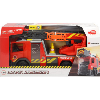 Спецтехніка Dickie Toys Пожежна машина Сканія з телескопічною драбиною, зі звуком і світловими ефектами 35 см (3716017) Вінниця - фото 6
