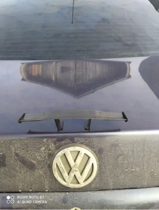 Спойлер мини на авто Чёрный , Синий , Красный, текстура карбон. Київ - фото 2