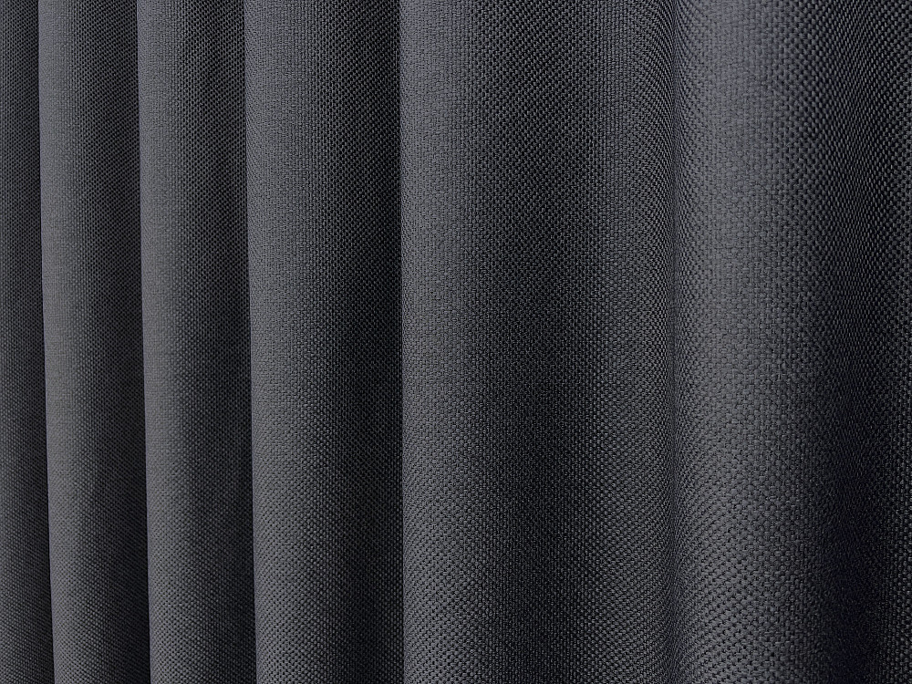 Комплект штор VR-Textil Льон Мішковина 100х270 2шт і Тюль 400х270 1161ш-1571т Графітовий з білим 71-189/2 Київ - фото 7