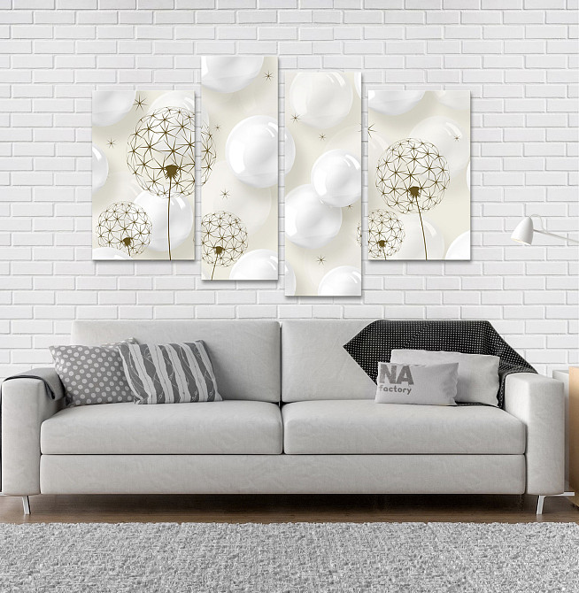 Модульна картина Кульбаби Абстракція Art-7_4 Київ - фото 2