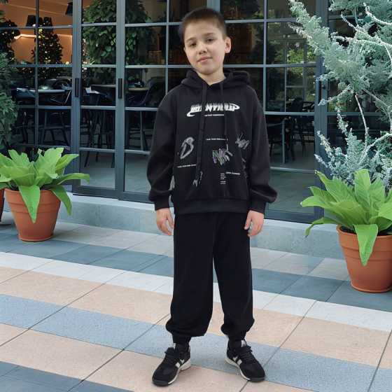 Детский спортивный костюм оверсайз двунитка для мальчика подростка на 9,10,11,12 лет Николаев