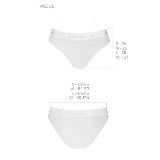 Трусики з прозорою вставкою Passion PS006 PANTIES M, white Sex Aura Київ