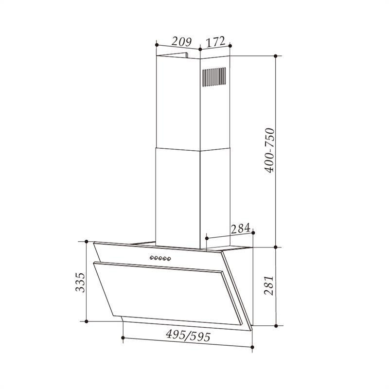 Вытяжка Alessia вытяжка над головой 350 м³/ч Push Control черный 60 см (Германия, читать описание) Ровно - изображение 10