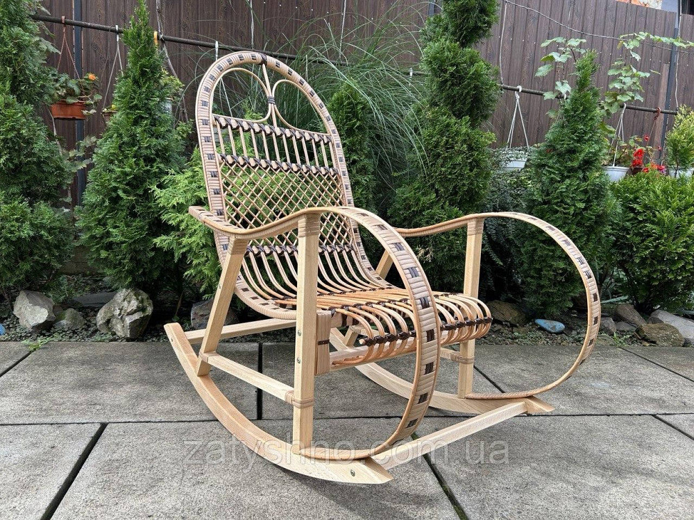 Кресло качалка плетеная кофейная  ротанг Киев - изображение 6