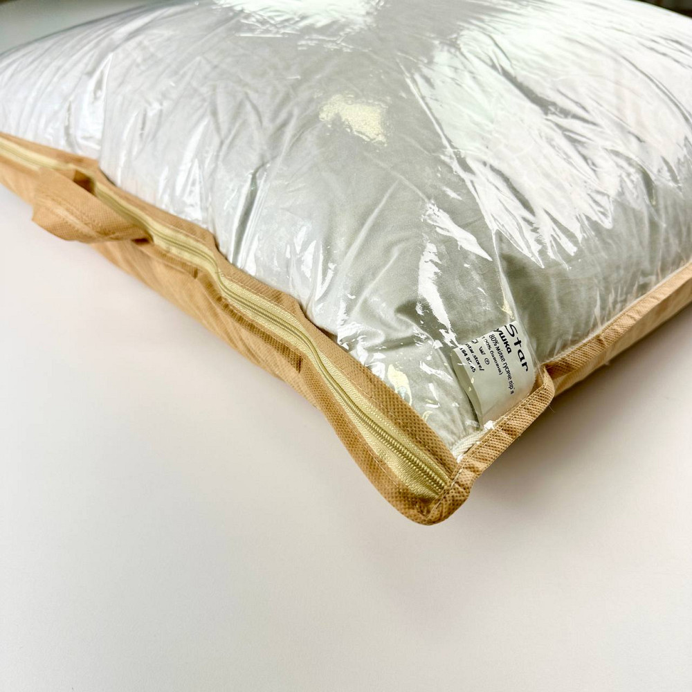 Сумка чохол з прозорою вставкою для подушки 40х40 см (Бежевий) Суми - фото 4