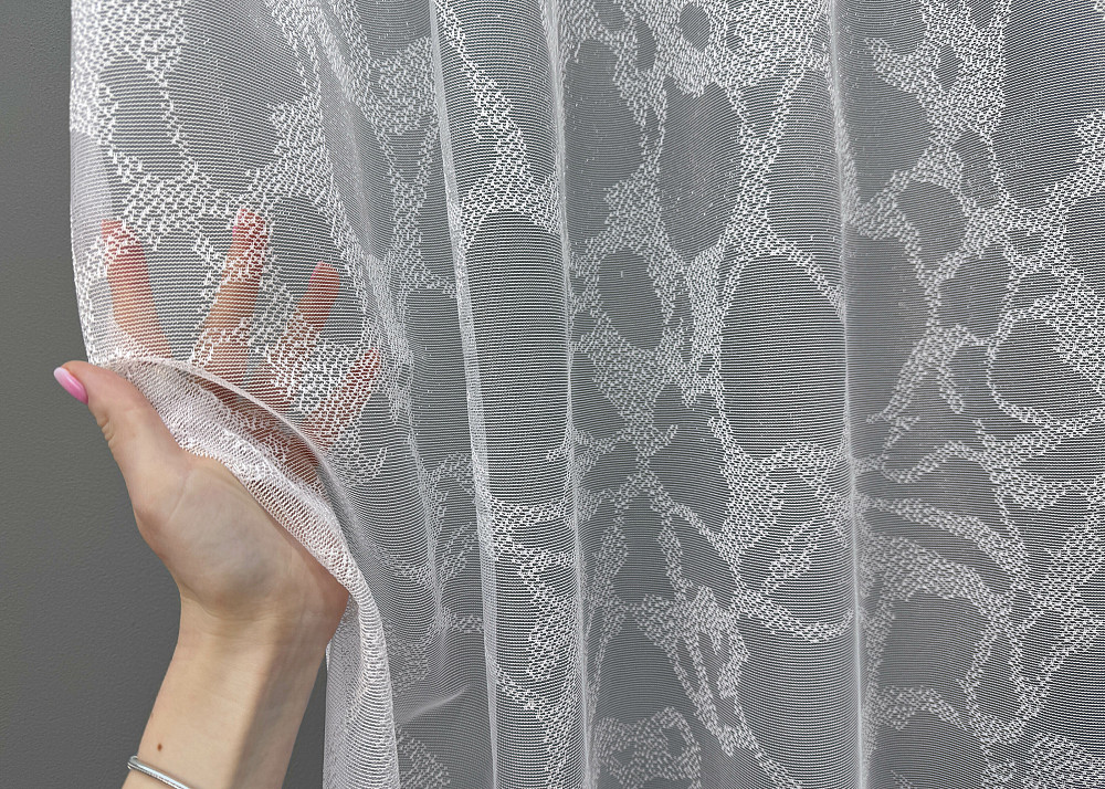 Тюль VR-Textil 1528т Преміум Жакард Білий 400х270 см (42-1076) Київ - фото 5