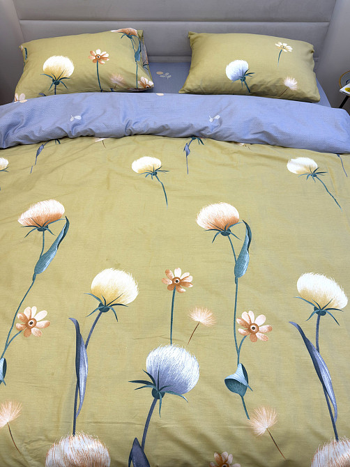 Ecotton Комплект постільної білизни Ecotton двоспальний 180х215 см гірчичний Кульбаби (21211АВ) Коломия - фото 9
