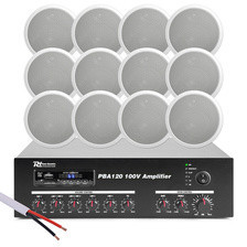 Колонка Zestaw białych głośników instalacyjnych 12 x 5