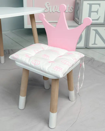 Подушка м'яка для дитячого стільчика 23х28, біла Кам'янське