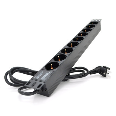 Силовой блок 19" 9 розеток, кабель 1.8м, алюм. корпус Pipo (PP9PDUGR) Винница - изображение 1