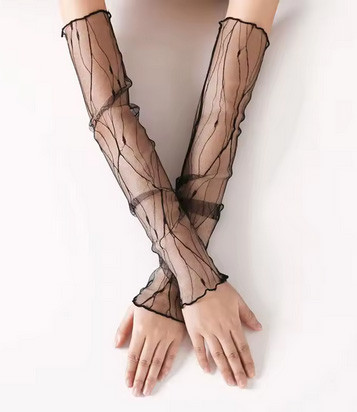 Мітенки рукавички довгі чорні Київ - фото 1