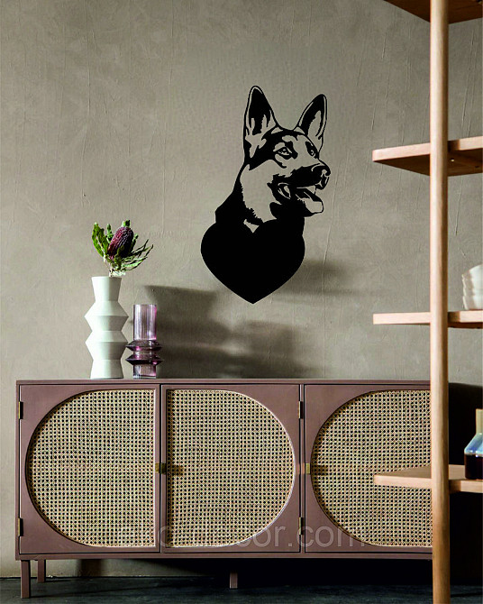 Декоративное настенное Панно «Овчарка», Декор на стену 70*41 см, Черный Киев - изображение 9