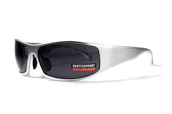 Окуляри захисні Global Vision BAD-ASS-1 Silver (gray) чорні в металевій оправі Запоріжжя
