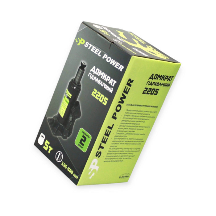 Домкрат гідравлічний 5 т, 195-380 мм (коробка) Steel Power Мукачево - фото 2