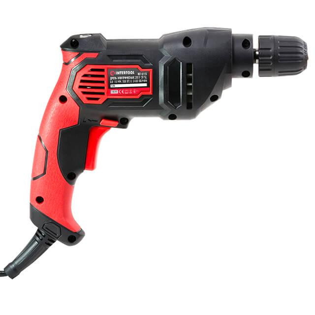 Дриль електричний, 0,5 кВт, 0-2400 об/хв, 0,8-10 мм, швидкозатискний патрон, реверс INTERTOOL WT-0115 Киев - изображение 12