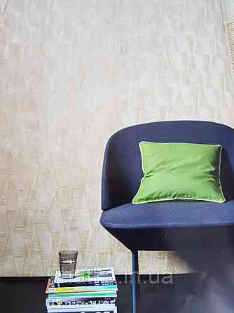 Обои Marburg Tango 58852 лофт геометрия золотистые фигуры треугольники на бежевом фоне 10.05х0.70 м. Киев