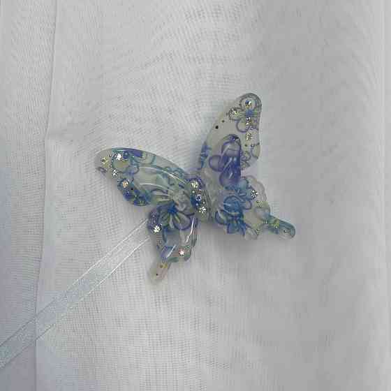 Магніти для штор і гардин Метелик Люсі набір 2 шт Блакитний (81-168) Київ