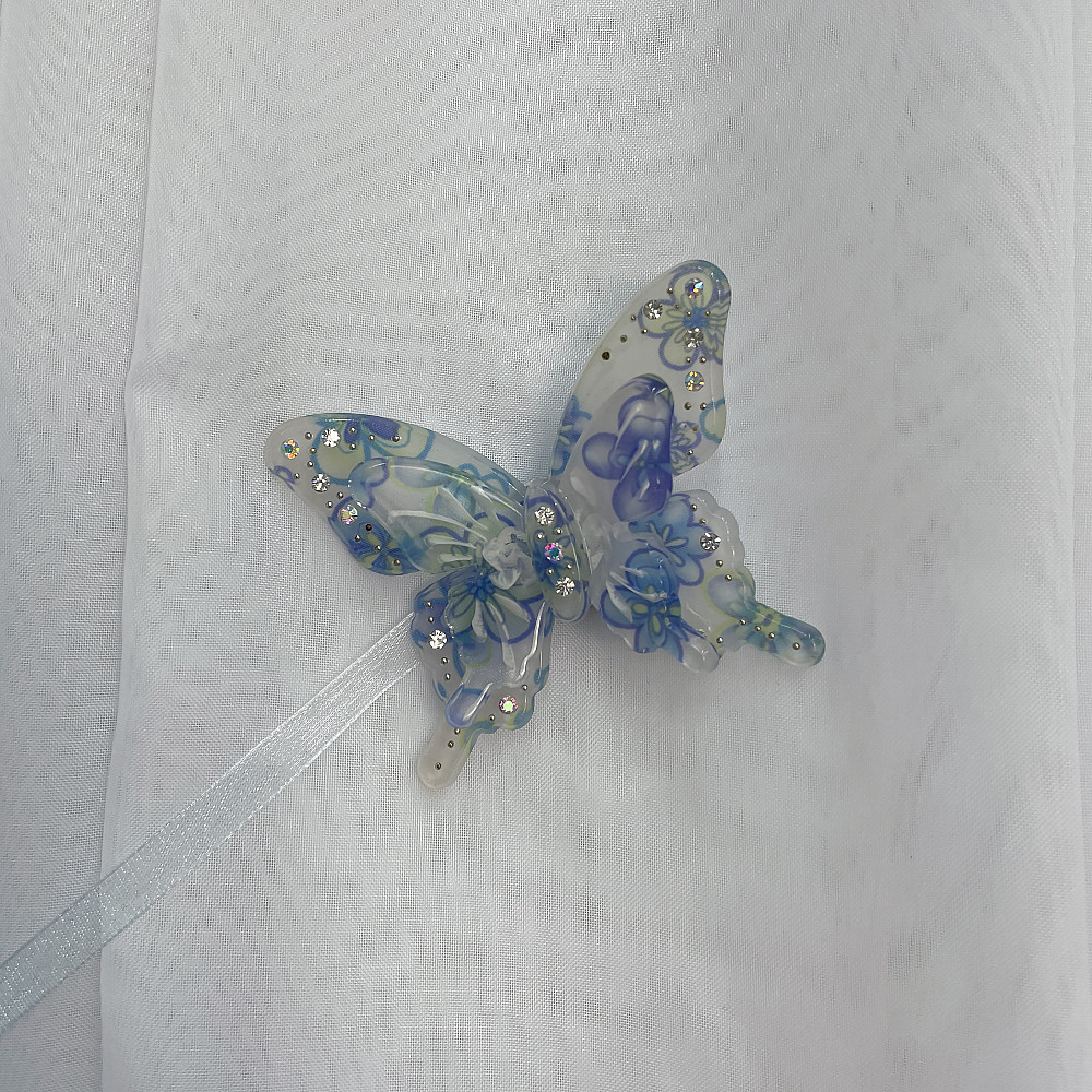 Магниты для штор и гардин Бабочка Люси набор 2 шт Голубой (81-168) Киев - изображение 2