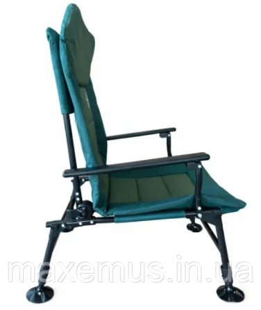 Рыбацкое кресло-шезлонг Bonro B20 раскладной стул для рыбалки и отдыха зеленое Мостиська