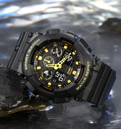 Годинник чоловічий наручний Skmei 1832 (Чорний з золотом) Вінниця