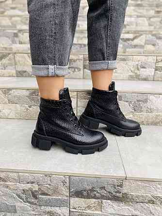 Жіночі черевики ARLEN чорні натуральна шкіра висота 13 см розмір 38 (4184) Коломия