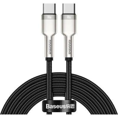 Дата кабель USB-C to USB-C 2.0m 100W metal black Baseus (CATJK-D01) Вінниця - фото 1