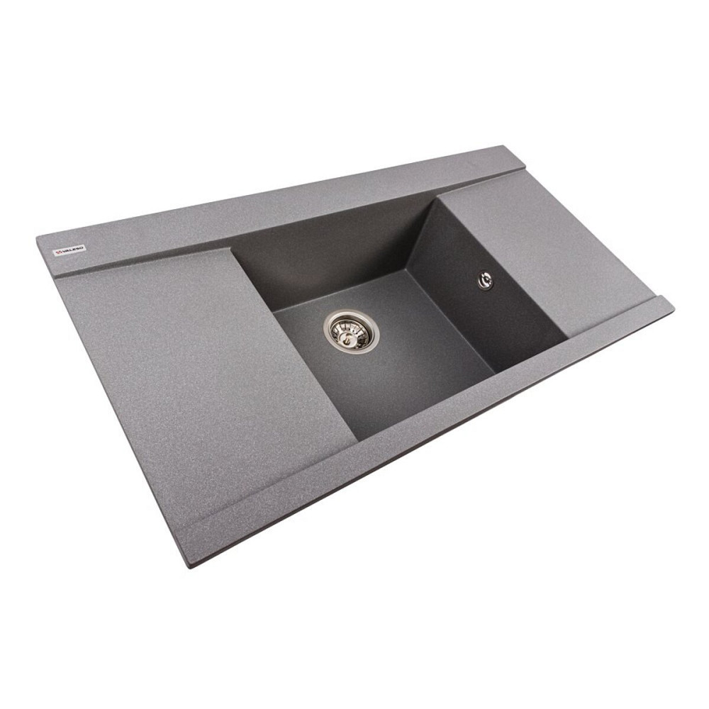 VALESO Гранітна мийка для кухні VALESO ATLAS 9651 матова Сірий мусон Київ - фото 2