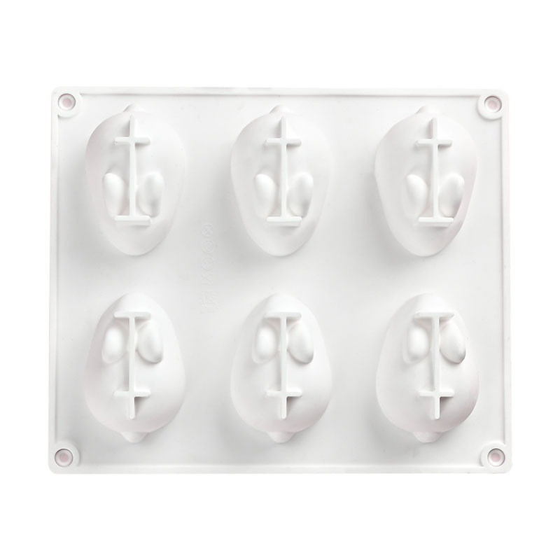 Молд силиконовый Заяц 135 на 131 мм белый Киев - изображение 9