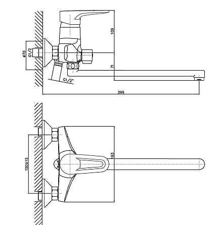Змішувач для ванни Haiba Opus 006   ( HB0331 ) 28639 Харьков