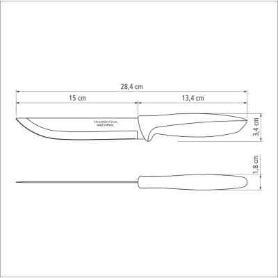 Кухонний ніж Tramontina Plenus Light Grey Meat 152 мм (23423/136) Вінниця