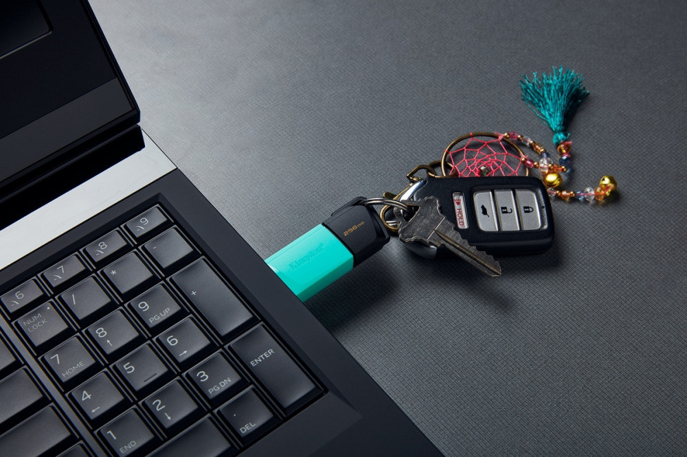 Флешнакопичувач USB3.2 256 GB Kingston DataTraveler Exodia M Black/Teal (DTXM/256GB) чорний з блакитним Харків - фото 14