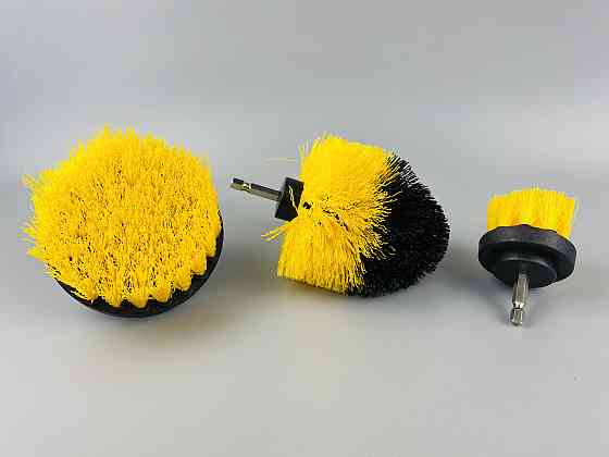 Набір щіток-насадок нейлон на шурупокрут, дриль, (3 шт.), для чищення авто Мукачево