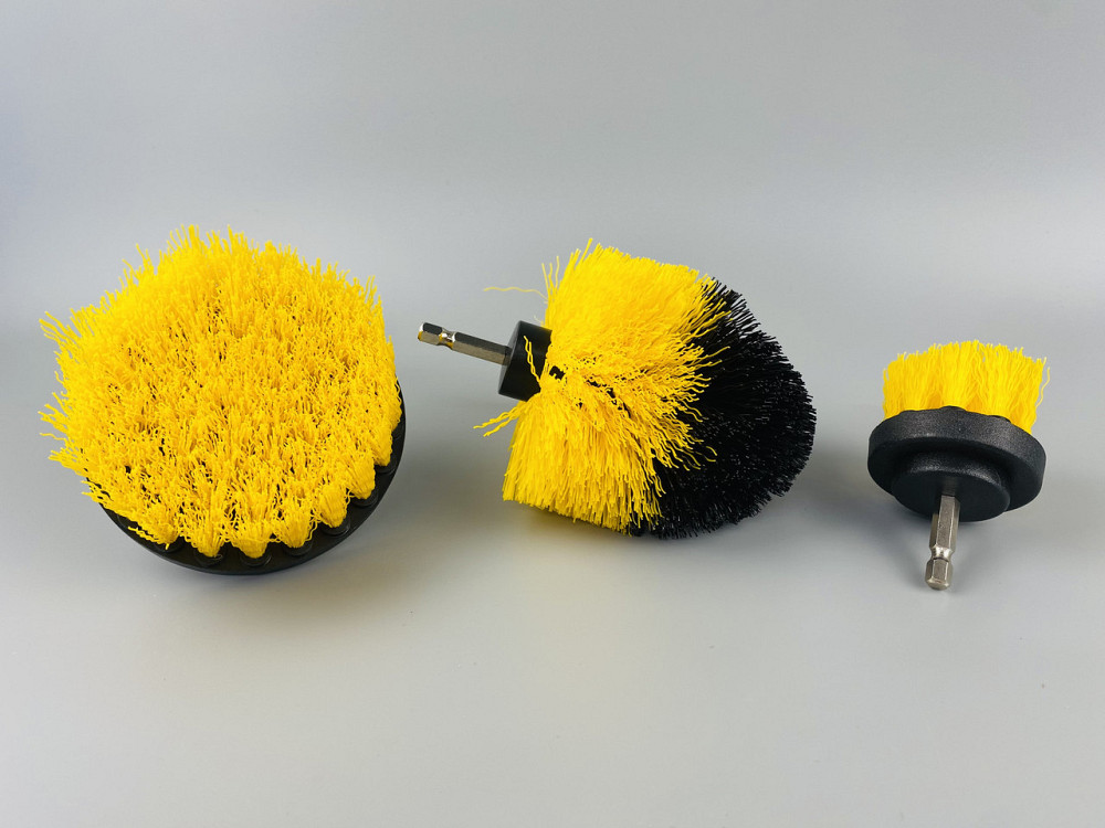 Набір щіток-насадок нейлон на шурупокрут, дриль, (3 шт.), для чищення авто Мукачево - фото 3