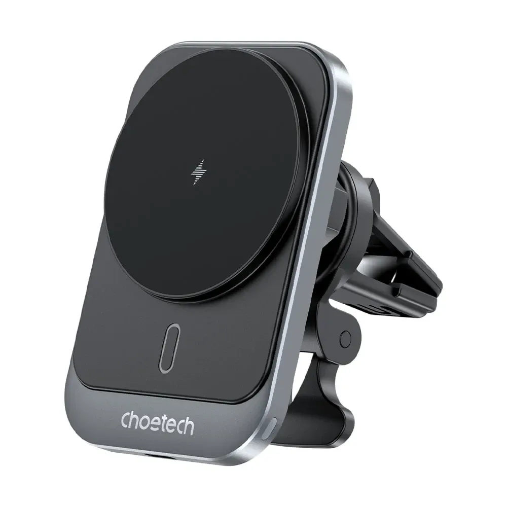 Автомобільний зарядний пристрій Choetech T206-F Black бездротова зарядка, магнітне кріплення (43-00138) Киев - изображение 1