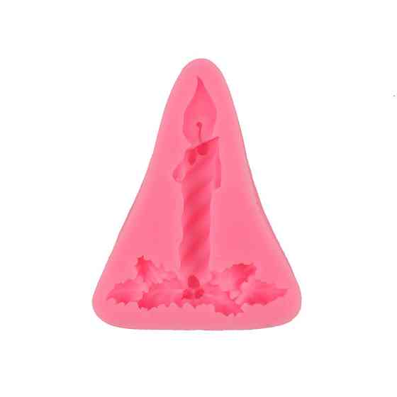 Молд силиконовый Свеча 82 на 63 мм розовый Киев