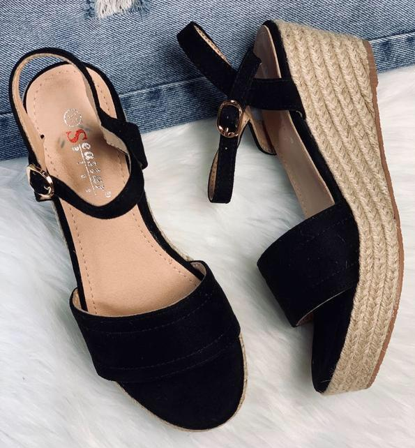 Жіночі Сандалії Босоніжки на Танкетці Платформа Чорні Літні (розміри: 37,38,39,40) — 32 Дніпро - фото 4