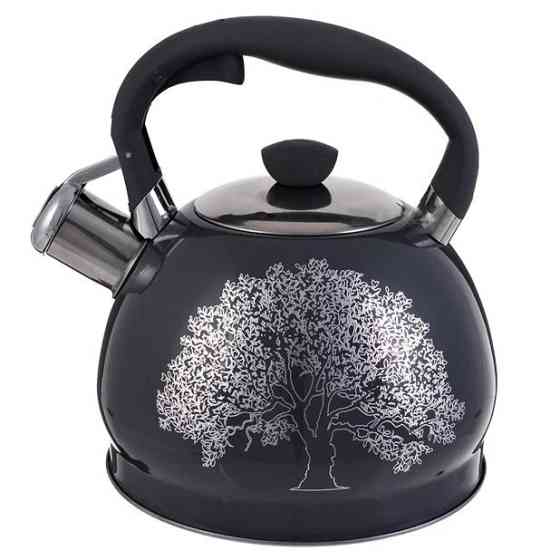 Звичайний чайник на газову плиту Edenberg, Чайник зі свистком з важким дном для газових плит DE-47 Львів