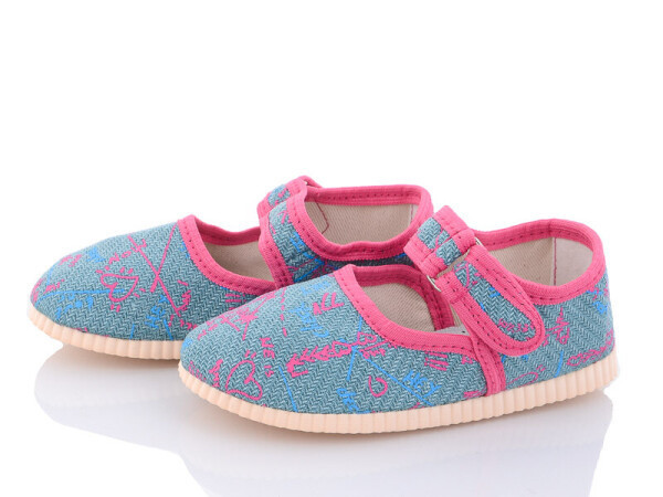 Капці для садка, яслі, дитячі капці для садка на липучці блакитний розовий Одеса - фото 5