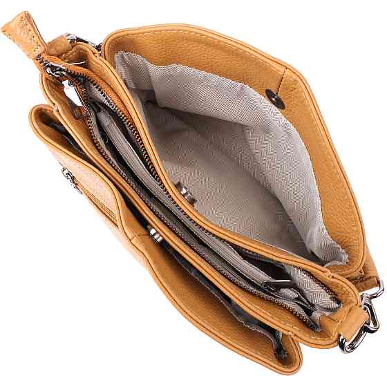 Сумка жіноча з натуральної шкіри Vintage 23008 Рудий Київ