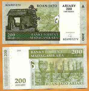 Мадагаскар / Madagascar 200 Ariary 2004 Pick 87 UNC Полтава