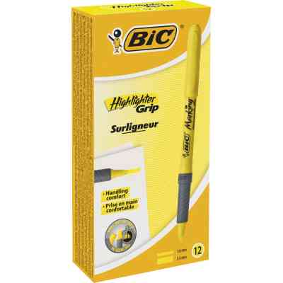 Маркер Bic текстовиділювач Grip, жовтий (bc811935) Вінниця