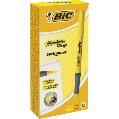 Маркер Bic текстовиділювач Grip, жовтий (bc811935) Вінниця - фото 3