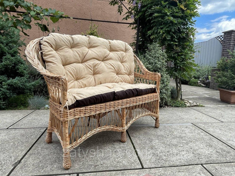 Диван плетений з лози з накидкою на 2 сторони Київ - фото 7
