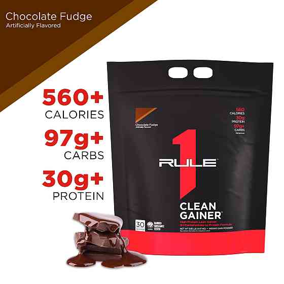 Гейнер Rule One Clean Gainer 4.47 kg (Chocolate Fudge) Луцьк