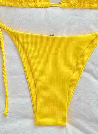 Купальник роздільний шторками на зав`язках М жовтий Київ